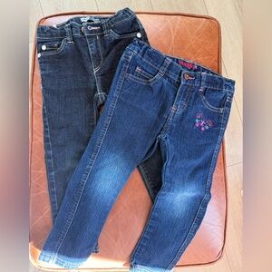 Bundle: Levi’s & Wrangler Toddler Girl Jeans Size 3T